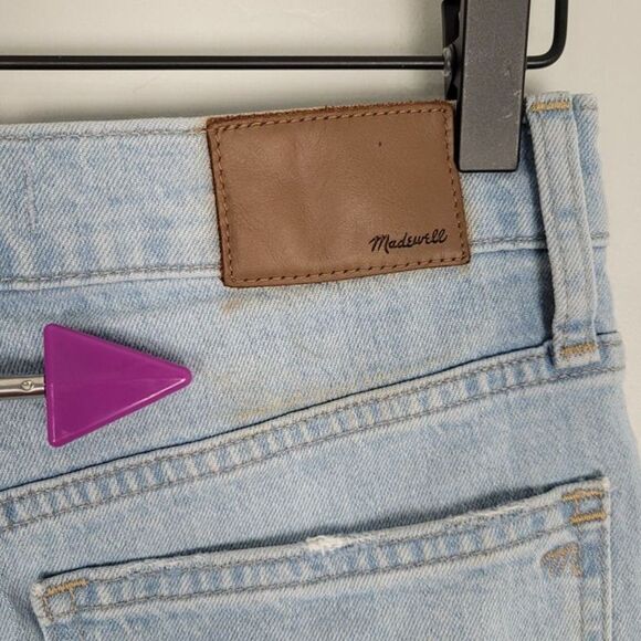 Madewell Size 27 Slim Demi Boot Jeans High Waist Crop Light Wash Blue - Picture 9 of 12